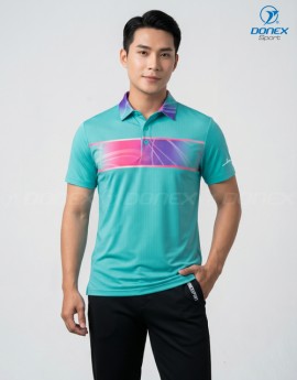 Áo thể thao nam MC-9158-19-01 Xanh ngọc phối trắng